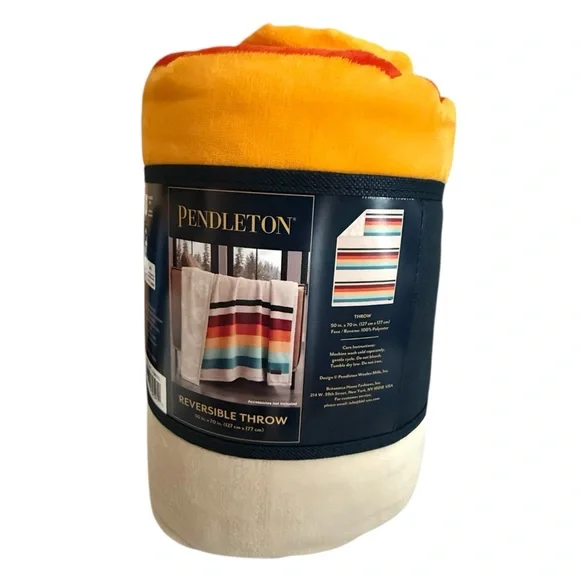 Pendleton Reversible Plush Throw Blanket